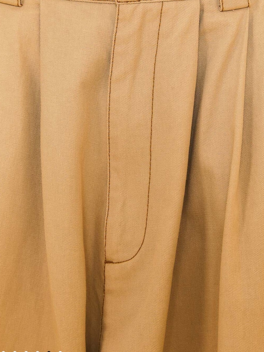 Farm Rio Khaki Wide Leg Palazzo Pants Low Rise Pleated 100% Cotton S - Picture 6 of 15